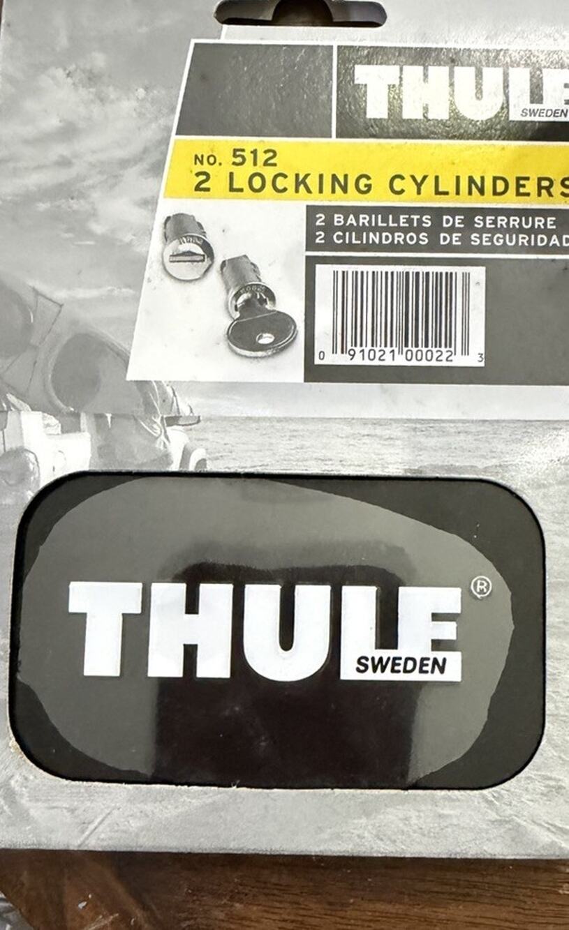 New Genuine Thule No. 512 Locking Cylinders Set of 2 New in Package Roof Rack